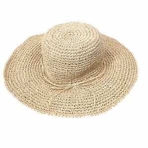 Women's Summer Paper Woven Wide Brim Sun Beach Hat
